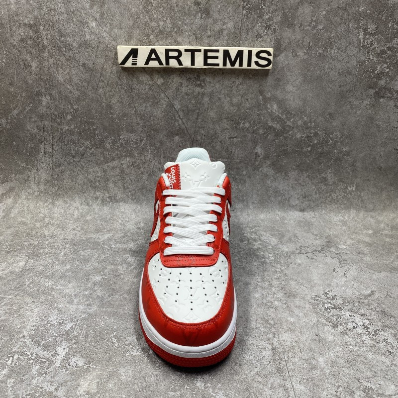 1V x Air Force 1 Low By Virgil Abloh White Red