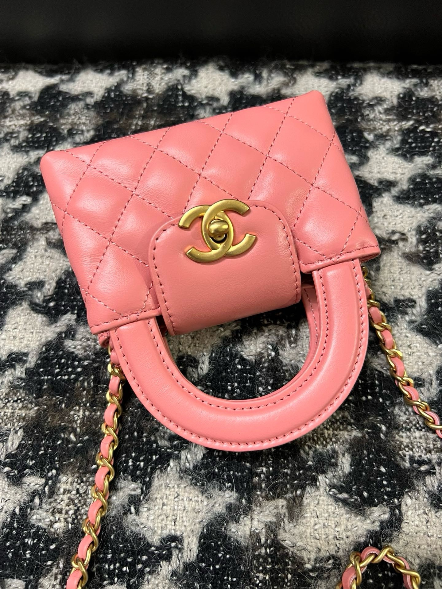 Ch*el mini kelly 8×12.5×4cm